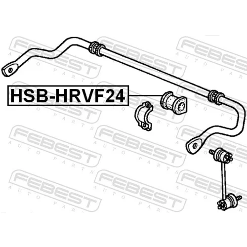 Uloženie priečneho stabilizátora FEBEST HSB-HRVF24 - obr. 1