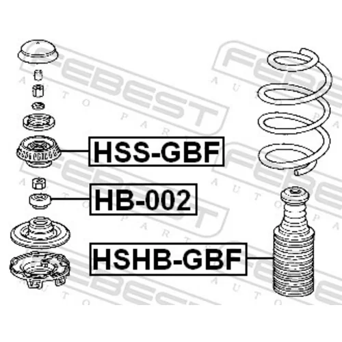 Ložisko pružnej vzpery FEBEST HSS-GBF - obr. 1