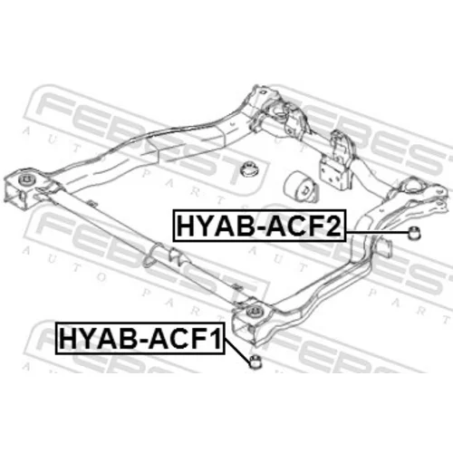 Uloženie tela nápravy FEBEST HYAB-ACF1 - obr. 1