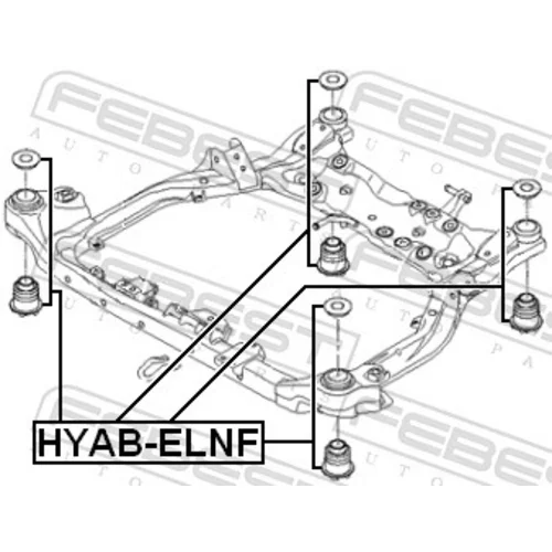 Uloženie tela nápravy FEBEST HYAB-ELNF - obr. 1