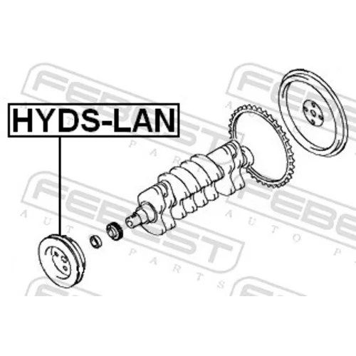 Remenica kľukového hriadeľa FEBEST HYDS-LAN - obr. 1