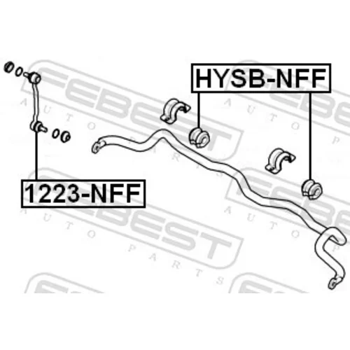 Uloženie priečneho stabilizátora FEBEST HYSB-NFF - obr. 1