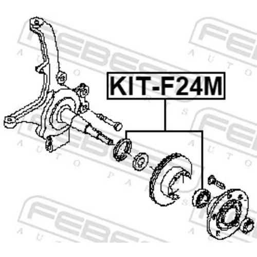 Ložisko kolesa - opravná sada FEBEST KIT-F24M - obr. 1