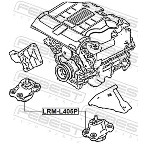 Uloženie motora FEBEST LRM-L405P - obr. 1