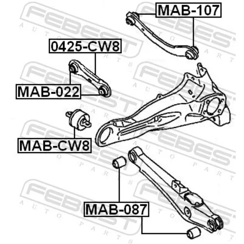 Uloženie riadenia FEBEST MAB-CW8 - obr. 1