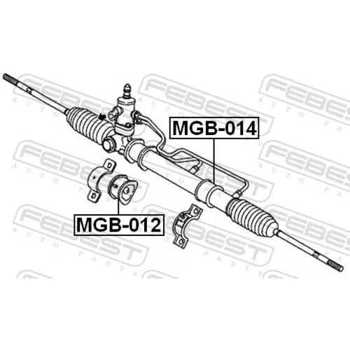 Uloženie prevodovky riadenia FEBEST MGB-012 - obr. 1