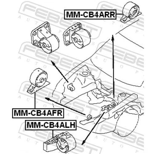 Uloženie motora FEBEST MM-CB4ARR - obr. 1