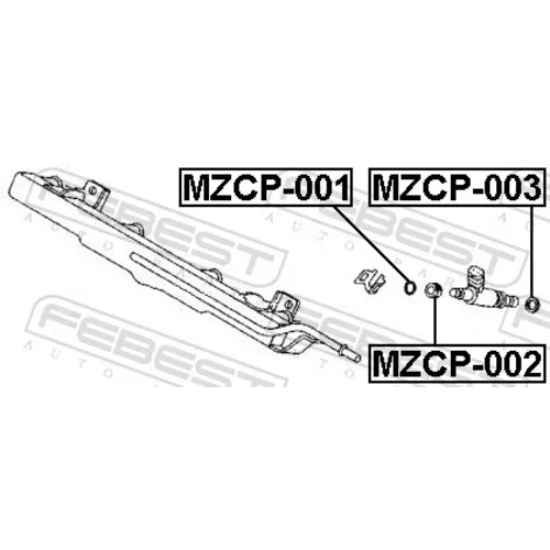 Tesniaci krúžok držiaka trysky MZCP-002 /FEBEST/ - obr. 1