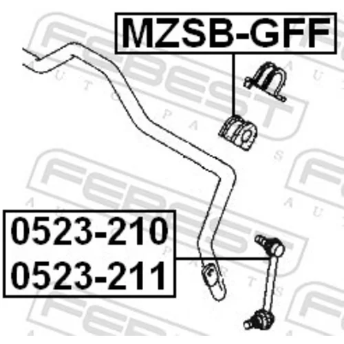 Uloženie priečneho stabilizátora FEBEST MZSB-GFF - obr. 1