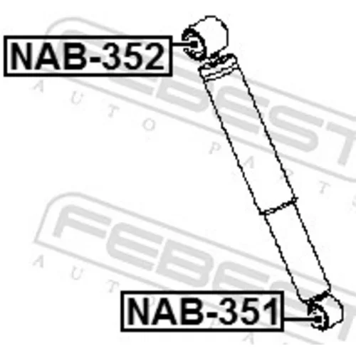 Puzdro, tlmič FEBEST NAB-352 - obr. 1