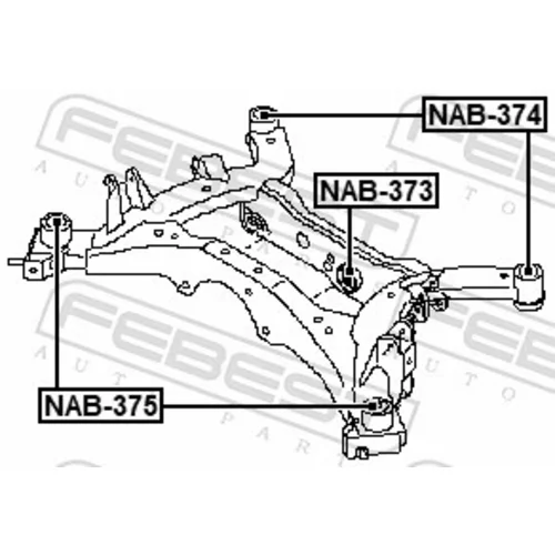 Uloženie tela nápravy FEBEST NAB-373 - obr. 1