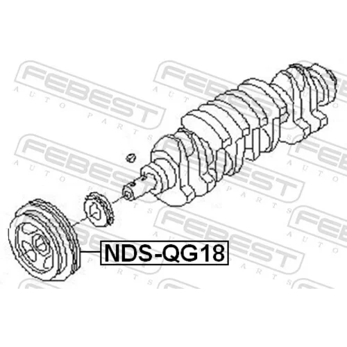 Remenica kľukového hriadeľa FEBEST NDS-QG18 - obr. 1