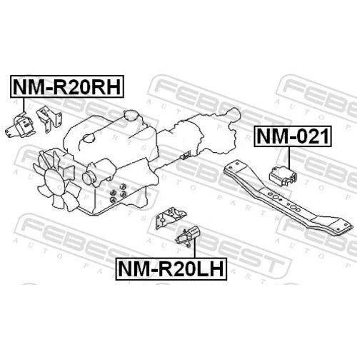 Uloženie motora FEBEST NM-R20RH - obr. 1