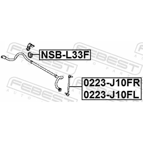 Uloženie priečneho stabilizátora FEBEST NSB-L33F - obr. 1