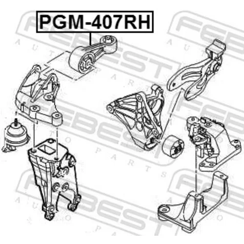 Uloženie motora FEBEST PGM-407RH - obr. 1