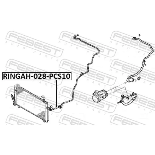 Tesniaci krúžok, vedenie chladiacej kvapaliny FEBEST RINGAH-028-PCS10 - obr. 1