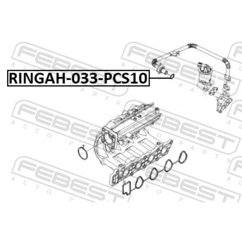 Sada tesnení, EGR-System FEBEST RINGAH-033-PCS10 - obr. 1