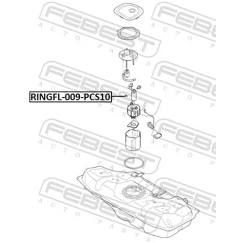 Tesnenie, Snímač hladiny paliva FEBEST RINGFL-009-PCS10 - obr. 1