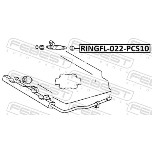 Tesniaci krúžok vstrekovacieho ventilu FEBEST RINGFL-022-PCS10 - obr. 1