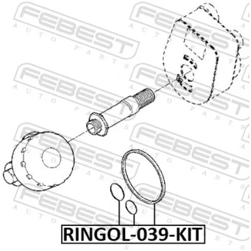 Tesnenie olejového filtra FEBEST RINGOL-039-KIT - obr. 1