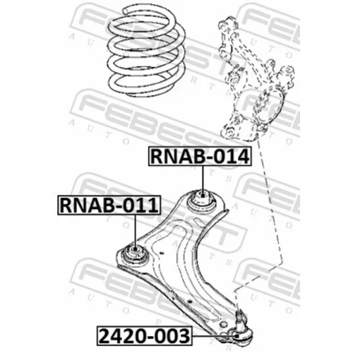 Uloženie riadenia FEBEST RNAB-014 - obr. 1