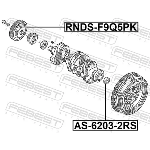 Remenica kľukového hriadeľa FEBEST RNDS-F9Q5PK - obr. 1