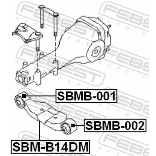 Uloženie, diferenciál FEBEST SBMB-001 - obr. 1