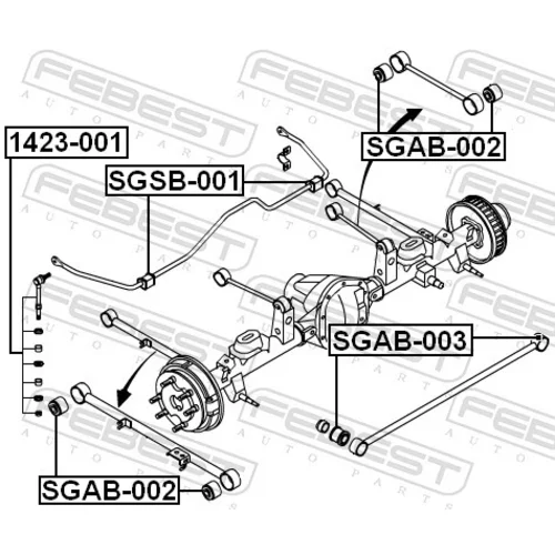 Uloženie riadenia FEBEST SGAB-003 - obr. 1