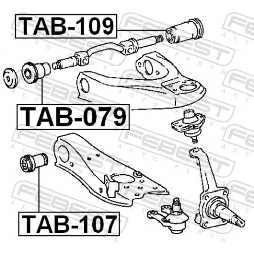 Uloženie riadenia FEBEST TAB-107 - obr. 1