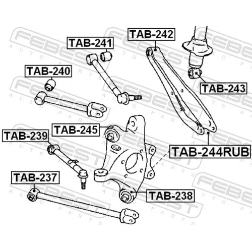 Uloženie riadenia FEBEST TAB-244RUB - obr. 1