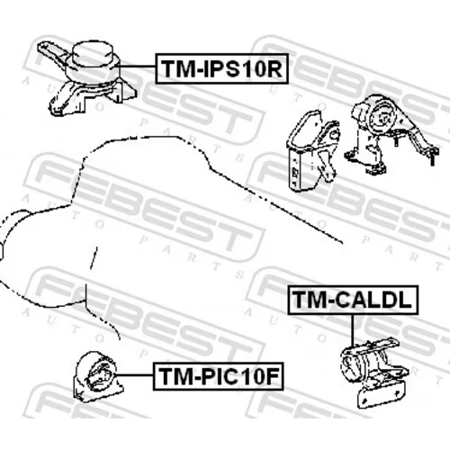 Uloženie motora FEBEST TM-PIC10F - obr. 1