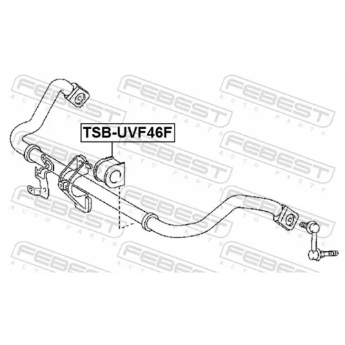 Uloženie priečneho stabilizátora FEBEST TSB-UVF46F - obr. 1