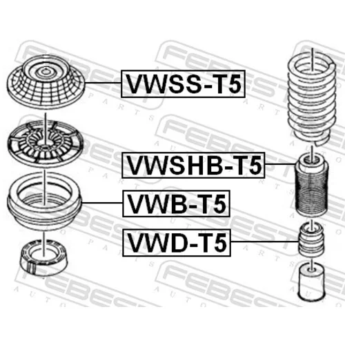 Doraz odpruženia FEBEST VWD-T5 - obr. 1