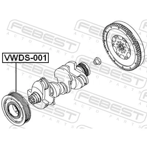 Remenica kľukového hriadeľa FEBEST VWDS-001 - obr. 1