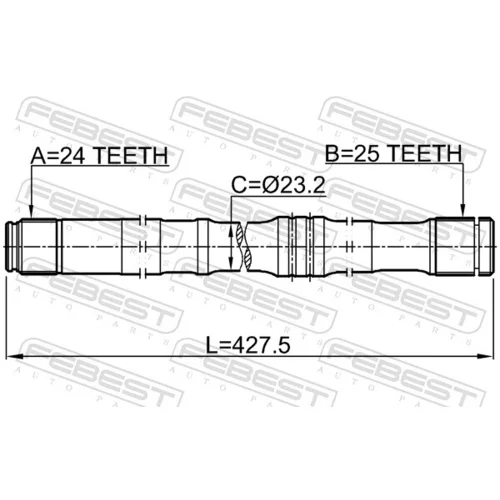 Hnací hriadeľ FEBEST 0112-ZNR10LH - obr. 1