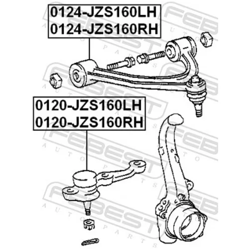 Zvislý/nosný čap FEBEST 0120-JZS160RH - obr. 1