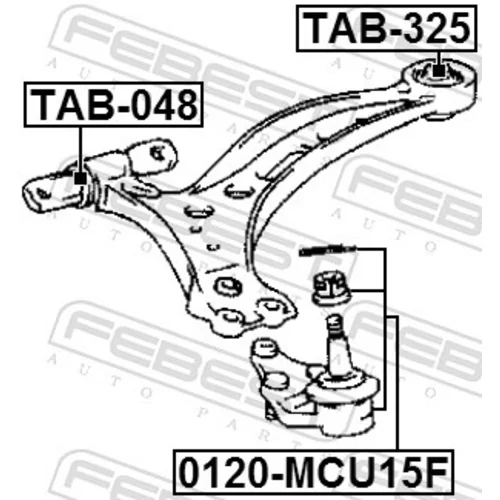 Zvislý/nosný čap FEBEST 0120-MCU15F - obr. 1