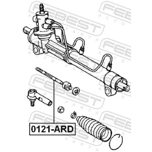 Axiálny čap tiahla riadenia FEBEST 0122-ARD - obr. 1