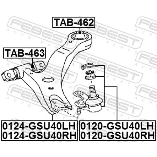 Rameno zavesenia kolies FEBEST 0124-GSU40LH - obr. 1