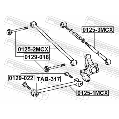 Rameno zavesenia kolies FEBEST 0125-3MCX - obr. 1