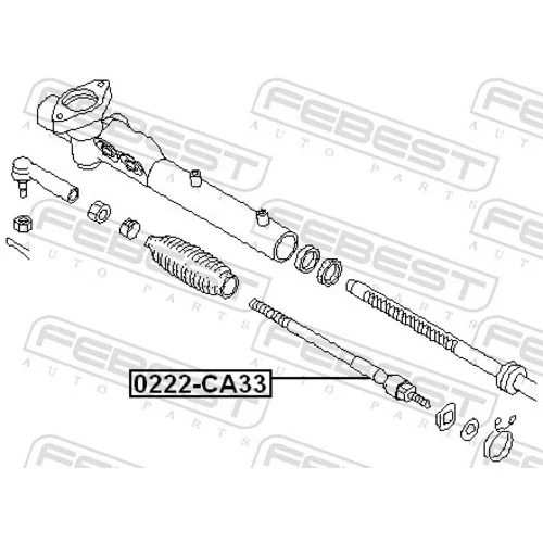 Axiálny čap tiahla riadenia FEBEST 0222-CA33 - obr. 1