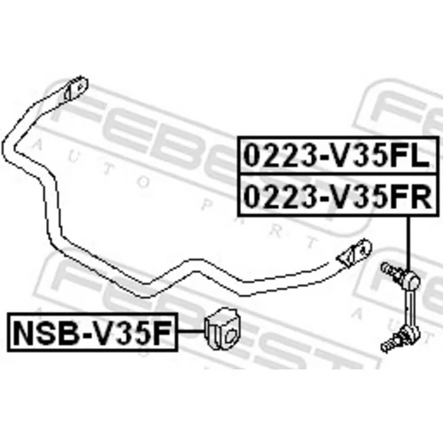 Tyč/Vzpera stabilizátora FEBEST 0223-V35FR - obr. 1