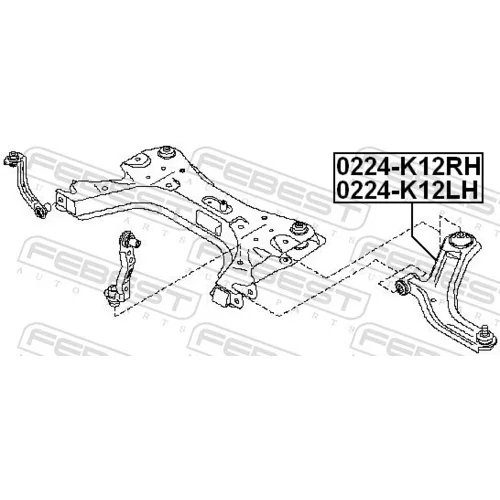 Rameno zavesenia kolies FEBEST 0224-K12LH - obr. 1