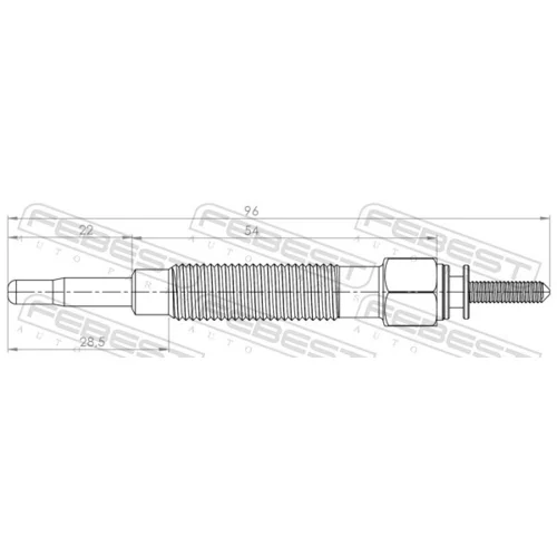 Žeraviaca sviečka FEBEST 02642-002 - obr. 1