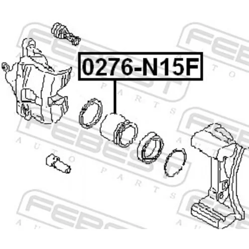 Piest brzdového strmeňa FEBEST 0276-N15F - obr. 1