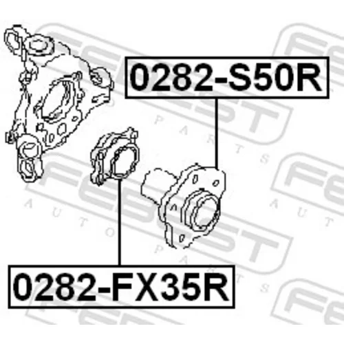 Náboj kolesa FEBEST 0282-S50R - obr. 1