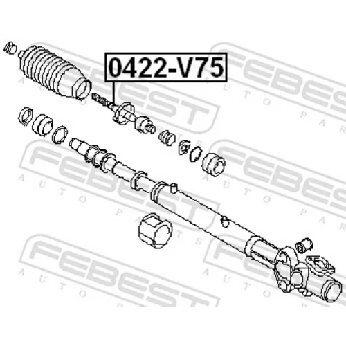 Axiálny čap tiahla riadenia FEBEST 0422-V75 - obr. 1