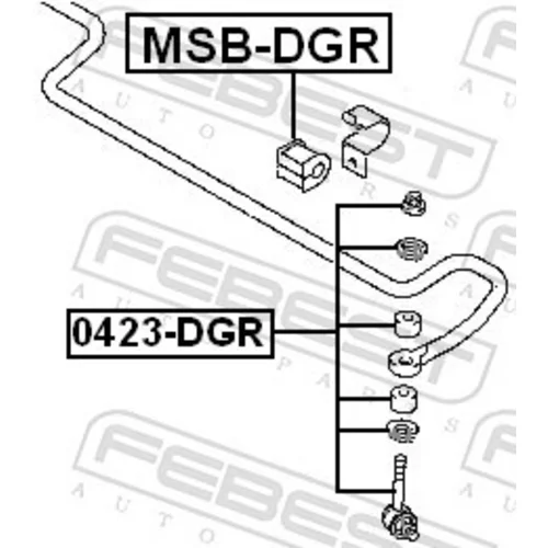 Tyč/Vzpera stabilizátora 0423-DGR /FEBEST/ - obr. 1