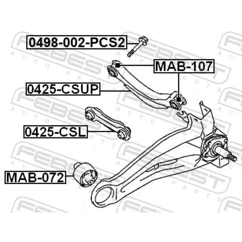 Rameno zavesenia kolies 0425-CSL /FEBEST/ - obr. 1