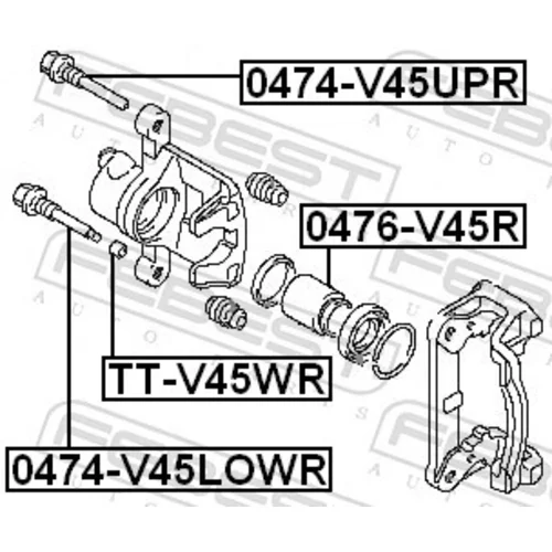 Vodiaci čap brzdového strmeňa FEBEST 0474-V45LOWR - obr. 1